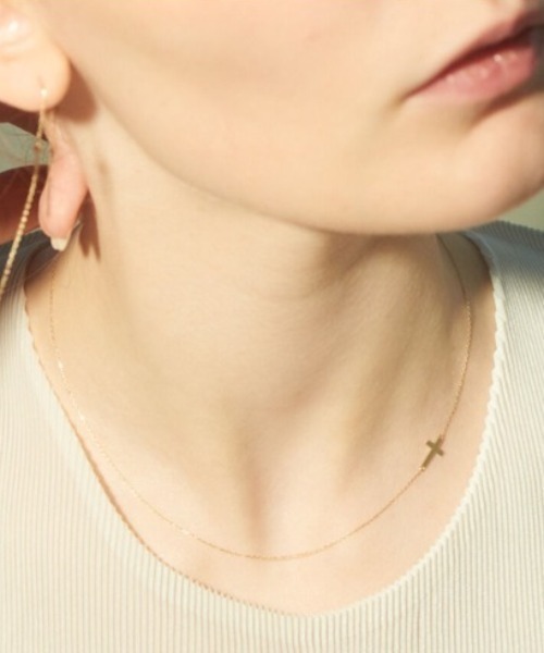 アクセサリー Dax127cc les bon bon】cross side necklace クロスサイドネックレス