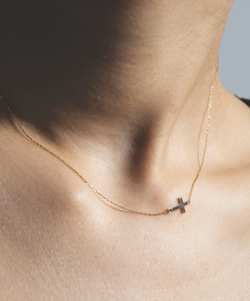 les bon bon】cross side necklace クロスサイドネックレス