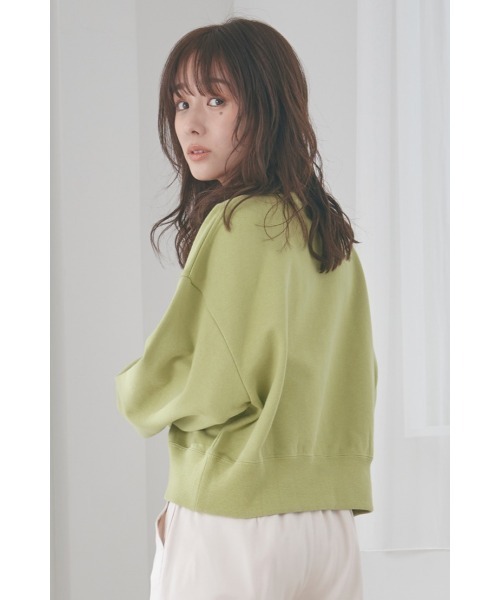 N WITH.（エヌウィズ）の「NW刺繍プルオーバー（スウェット・レディース・ベージュ/グリーン/オフホワイト・F）」の13枚目の写真