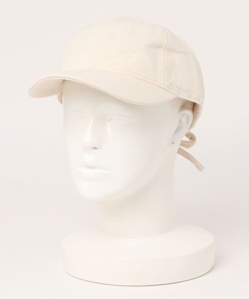 Q（キュー）の「バックリボンキャップ（キャップ・レディース・アイボリー/ブラック・ONE SIZE）」の4枚目の写真