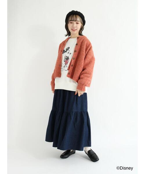 Samansa Mos2(サマンサ モスモス)の「裏地付ブークレーニットカーディガン(カーディガン/ボレロ・レディース・ブラウン/ピンク/グリーン/ベージュ・フリ-)」の6枚目の写真