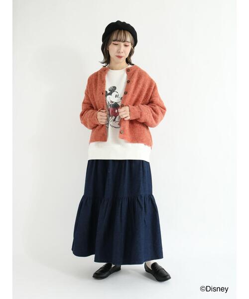 Samansa Mos2(サマンサ モスモス)の「裏地付ブークレーニットカーディガン(カーディガン/ボレロ・レディース・ブラウン/ピンク/グリーン/ベージュ・フリ-)」の7枚目の写真