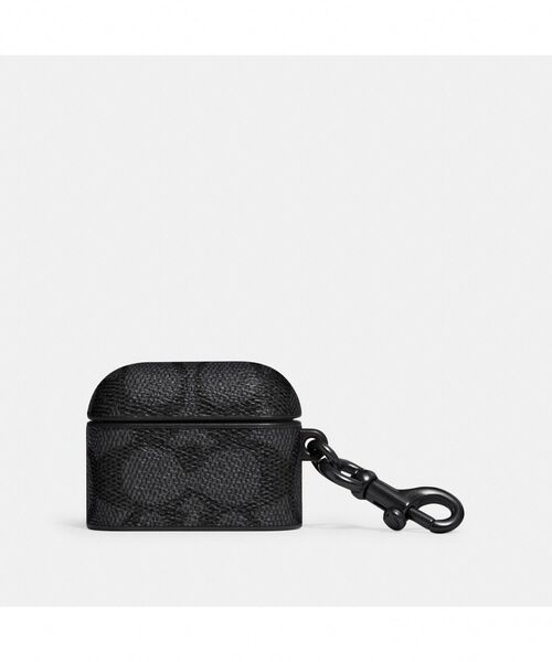 COACH(コーチ)の「AirPods Pro ケース シグネチャー キャンバス(ヘッドフォン/イヤホン・レディース・ブラック系その他・ONE)」の1枚目の写真