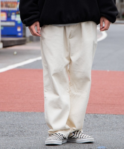 WEGO（ウィゴー）の「WEGO/コーデュロイイージーパンツ（チノパンツ・メンズ・アイボリー/ブラック/ベージュ・SMALL/MEDIUM/LARGE）」の13枚目の写真