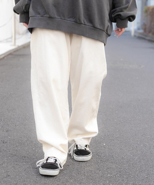 WEGO（ウィゴー）の「WEGO/コーデュロイイージーパンツ（チノパンツ・メンズ・アイボリー/ブラック/ベージュ・SMALL/MEDIUM/LARGE）」の5枚目の写真