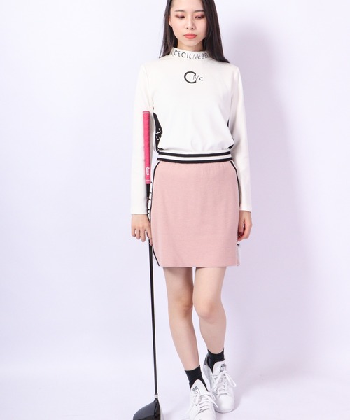 CECIL McBEE(セシルマクビー)の「CECIL McBEE green スリーブラインモックネックLS GOLF 長袖(Tシャツ/カットソー・レディース・ホワイト/ブラック・1/2)」の6枚目の写真