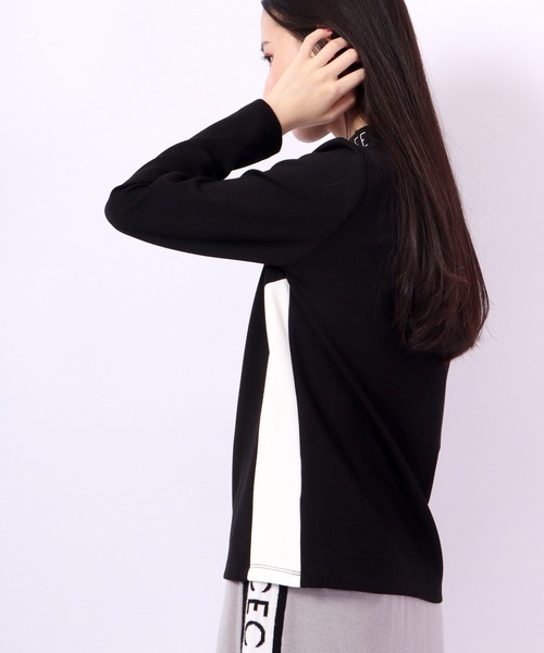 CECIL McBEE(セシルマクビー)の「CECIL McBEE green スリーブラインモックネックLS GOLF 長袖(Tシャツ/カットソー・レディース・ホワイト/ブラック・1/2)」の7枚目の写真