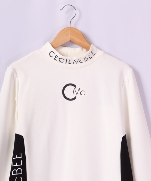 CECIL McBEE(セシルマクビー)の「CECIL McBEE green スリーブラインモックネックLS GOLF 長袖(Tシャツ/カットソー・レディース・ホワイト/ブラック・1/2)」の14枚目の写真