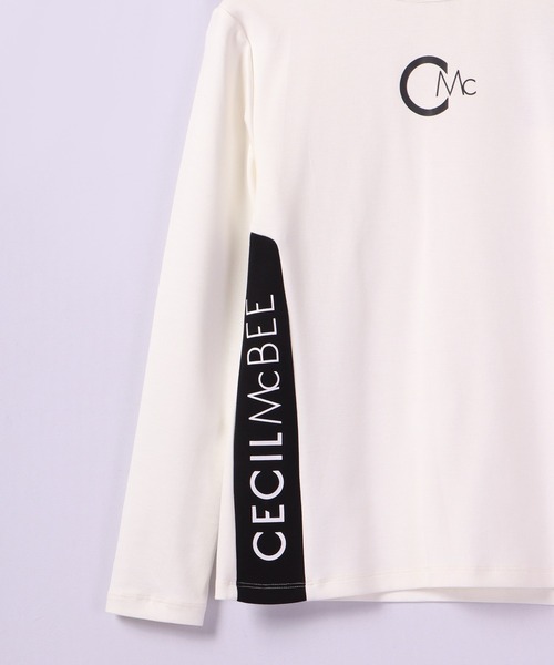 CECIL McBEE(セシルマクビー)の「CECIL McBEE green スリーブラインモックネックLS GOLF 長袖(Tシャツ/カットソー・レディース・ホワイト/ブラック・1/2)」の13枚目の写真