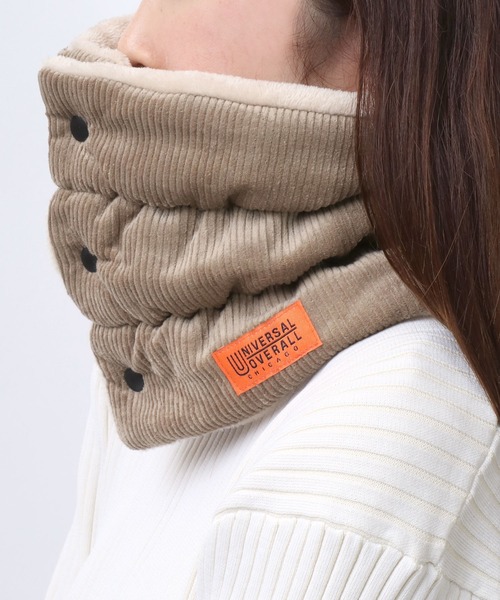 UNIVERSAL OVERALL（ユニバーサルオーバーオール）の「UNIVERSAL OVERALL/ユニバーサルオーバーオール コーデュロイ ネックウォーマー/マフラー（ネックウォーマー/スヌード・メンズ・アイボリー/ブラック/ダークグリーン/ベージュ/ブラウン・FREE）」の19枚目の写真