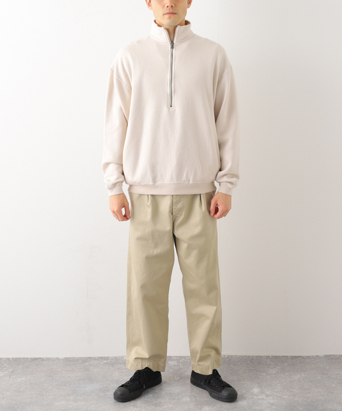JOURNAL STANDARD J.S HOMESTEAD(ジャーナルスタンダードホームステッド)の「【SBTRACT/サブトラクト for J.S.Homestead】HEAVY FLEECE ZIP MOCK SWEAT(スウェット・メンズ・アイボリー/ライトグレー・MEDIUM/LARGE)」の6枚目の写真