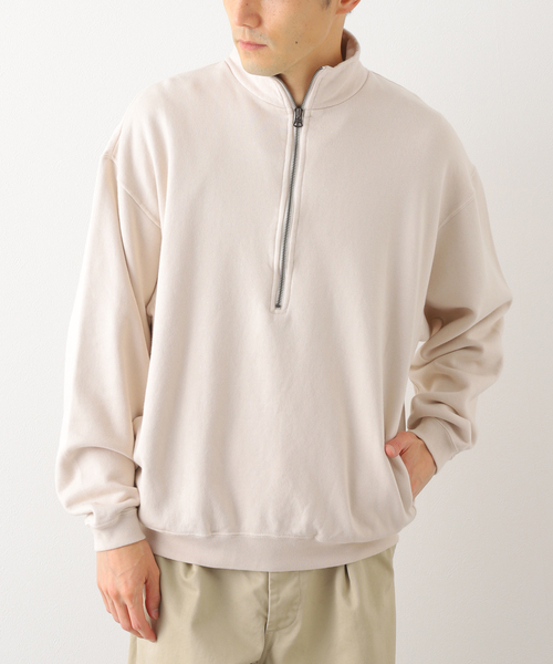 JOURNAL STANDARD J.S HOMESTEAD(ジャーナルスタンダードホームステッド)の「【SBTRACT/サブトラクト for J.S.Homestead】HEAVY FLEECE ZIP MOCK SWEAT(スウェット・メンズ・アイボリー/ライトグレー・MEDIUM/LARGE)」の8枚目の写真