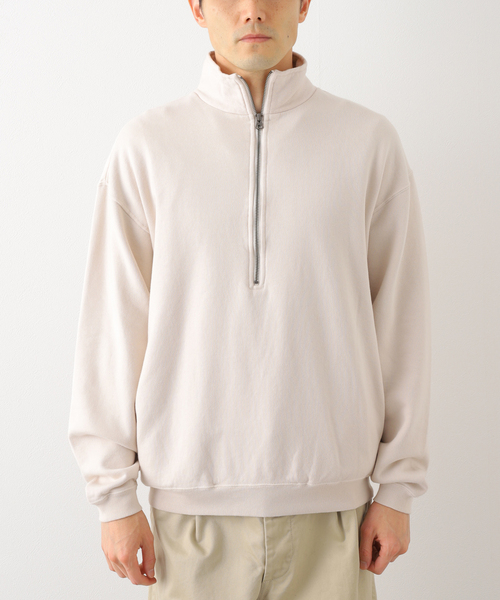 JOURNAL STANDARD J.S HOMESTEAD(ジャーナルスタンダードホームステッド)の「【SBTRACT/サブトラクト for J.S.Homestead】HEAVY FLEECE ZIP MOCK SWEAT(スウェット・メンズ・アイボリー/ライトグレー・MEDIUM/LARGE)」の9枚目の写真