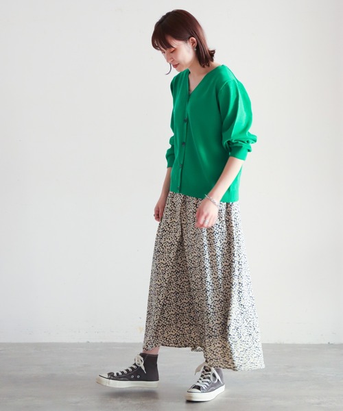 NOMBRE IMPAIR(ノンブルアンペール)の「強撚コットン Vネックカーデ(カーディガン/ボレロ・レディース・ブルー/ブラック/グリーン/イエロー/パープル・FREE)」の7枚目の写真