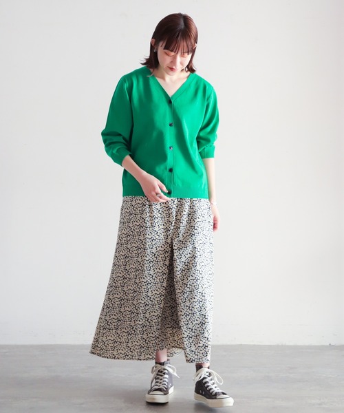 NOMBRE IMPAIR(ノンブルアンペール)の「強撚コットン Vネックカーデ(カーディガン/ボレロ・レディース・ブルー/ブラック/グリーン/イエロー/パープル・FREE)」の9枚目の写真