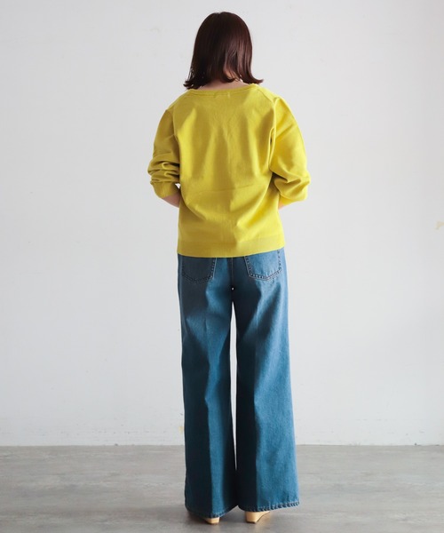 NOMBRE IMPAIR(ノンブルアンペール)の「強撚コットン Vネックカーデ(カーディガン/ボレロ・レディース・ブルー/ブラック/グリーン/イエロー/パープル・FREE)」の16枚目の写真