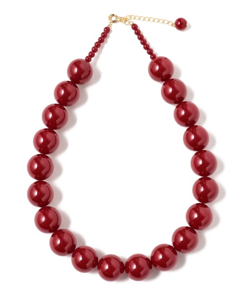 Ray BEAMS（レイビームス）の「Ray BEAMS / アクリル カラー ボール ネックレス（ネックレス・レディース・ミント/ブラック/サックスブルー/レッド・ONE SIZE）」の7枚目の写真