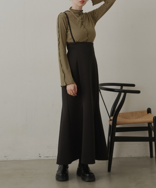 hinari(ヒナリ)の「【2way】サス付きハイウエストマーメイドスカート(スカート・レディース・ブラック/アイボリー/ベージュ・FREE/X-SMALL/SMALL)」の21枚目の写真