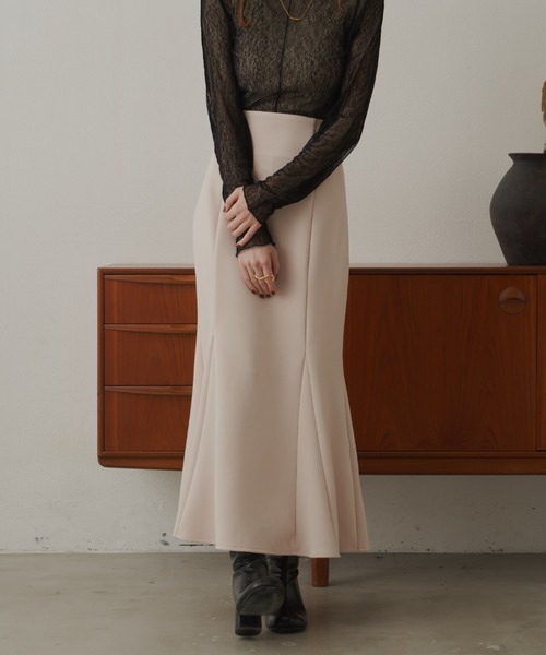 hinari(ヒナリ)の「【2way】サス付きハイウエストマーメイドスカート(スカート・レディース・ブラック/アイボリー/ベージュ・FREE/X-SMALL/SMALL)」の17枚目の写真