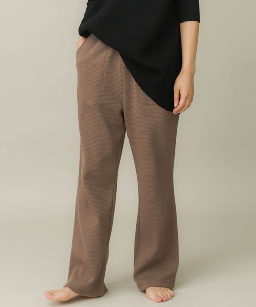URBAN RESEARCH Sonny Label(アーバンリサーチサニーレーベル)の「SLAB Waffle Straight Pants(その他パンツ・レディース・ブラック/ブラウン・SMALL/MEDIUM)」の4枚目の写真