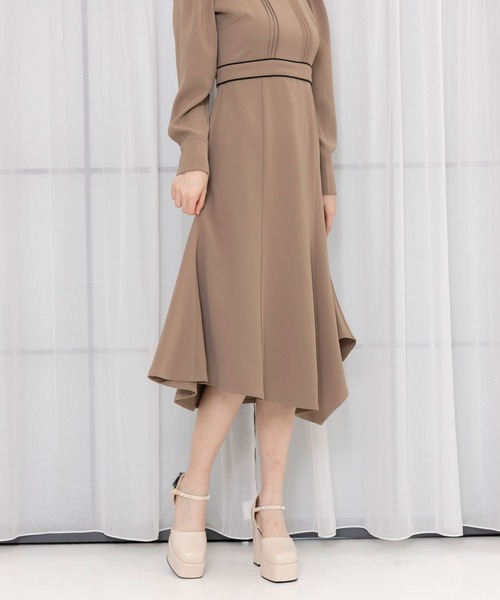 DearMyLoveMillor（ディアマイラブミラー）の「パイピングマーメイドワンピース（ワンピース・レディース・ブラック/モカ・MEDIUM/LARGE/X-LARGE/XX-LARGE）」の8枚目の写真