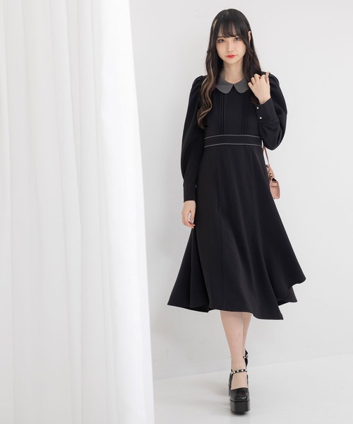 DearMyLoveMillor（ディアマイラブミラー）の「パイピングマーメイドワンピース（ワンピース・レディース・ブラック/モカ・MEDIUM/LARGE/X-LARGE/XX-LARGE）」の9枚目の写真