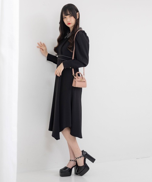 DearMyLoveMillor（ディアマイラブミラー）の「パイピングマーメイドワンピース（ワンピース・レディース・ブラック/モカ・MEDIUM/LARGE/X-LARGE/XX-LARGE）」の10枚目の写真