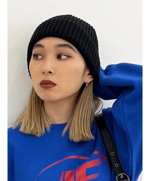 EMODA(エモダ)の「コンパクトニットキャップ(ニットキャップ/ビーニー・レディース・ブラック/グレー・FREE)」の17枚目の写真