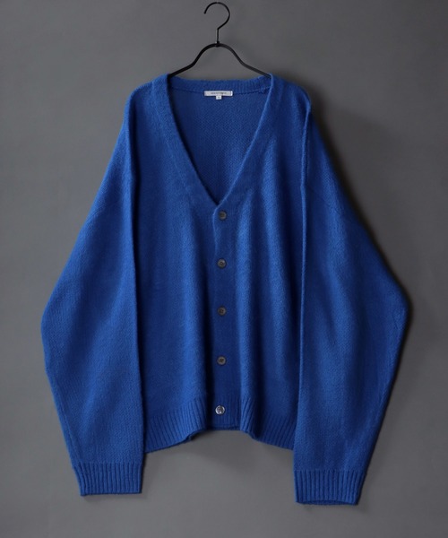 SITRY(シトリー)の「mohair like big silhouette knit cardigan/モヘアライク ビッグシルエット ニット カーディガン/カーデ(カーディガン/ボレロ・メンズ・マスタード/グリーン/テラコッタ/グレイッシュベージュ/ブラック/ブルー・M/L)」の5枚目の写真