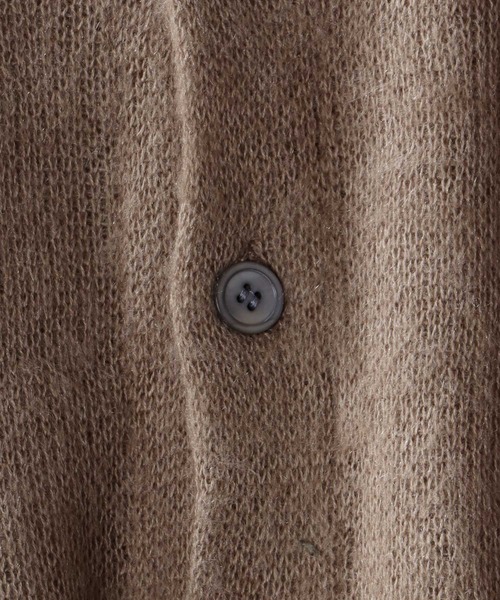 SITRY(シトリー)の「mohair like big silhouette knit cardigan/モヘアライク ビッグシルエット ニット カーディガン/カーデ(カーディガン/ボレロ・メンズ・マスタード/グリーン/テラコッタ/グレイッシュベージュ/ブラック/ブルー・M/L)」の8枚目の写真