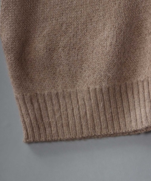 SITRY(シトリー)の「mohair like big silhouette knit cardigan/モヘアライク ビッグシルエット ニット カーディガン/カーデ(カーディガン/ボレロ・メンズ・マスタード/グリーン/テラコッタ/グレイッシュベージュ/ブラック/ブルー・M/L)」の9枚目の写真