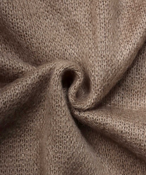 SITRY(シトリー)の「mohair like big silhouette knit cardigan/モヘアライク ビッグシルエット ニット カーディガン/カーデ(カーディガン/ボレロ・メンズ・マスタード/グリーン/テラコッタ/グレイッシュベージュ/ブラック/ブルー・M/L)」の14枚目の写真