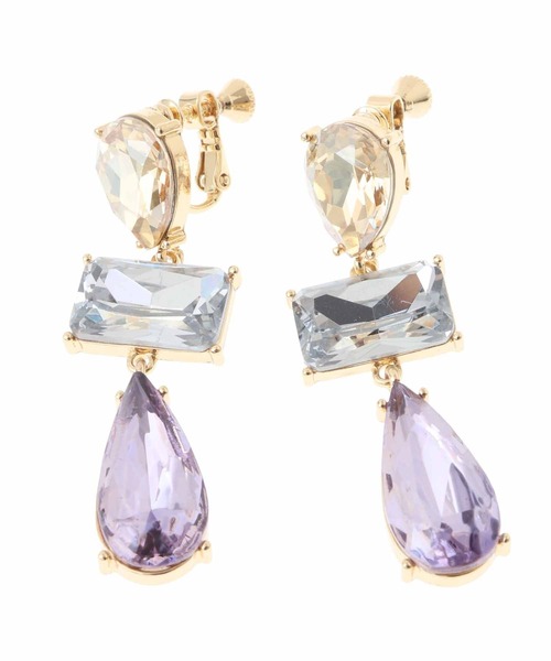 31 Sons de mode（トランテアン　ソン　ドゥ　モード）の「シズクイヤリング（イヤリング・レディース・ブルー/ラベンダー・フリー）」の3枚目の写真