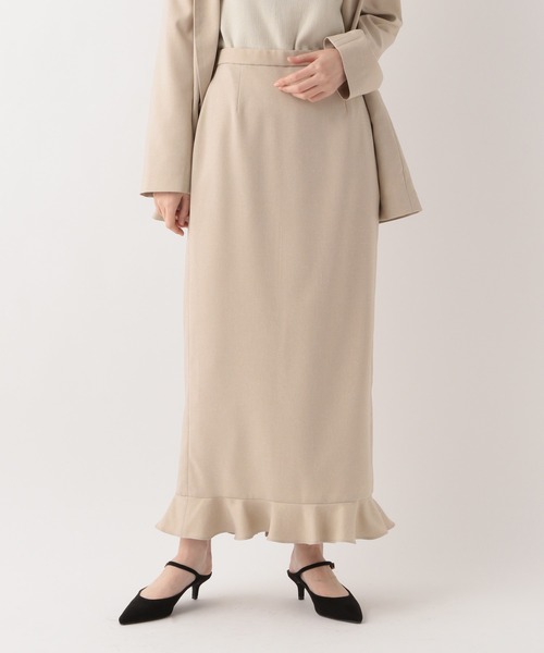 A part by（アパートバイ）の「リネンライクフリルスカート（スカート・レディース・ライトイエロー/ブラック/ライトベージュ・FREE）」の18枚目の写真