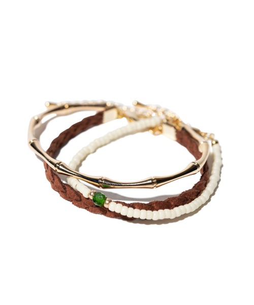 glamb（グラム）の「Trio Bracelet / トリオブレスレット（ブレスレット・メンズ・ホワイト/ブルー・FREE）」の4枚目の写真