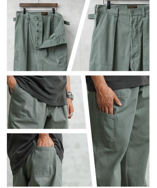 WAIPER.inc(ワイパーインク)の「米軍 U.S.AIR FORCE コットンサテン ユーティリティ トラウザーズ(カーゴパンツ・メンズ・セージグリーン/ブラック・36R/30R/32R/34R/38R/40R)」の8枚目の写真