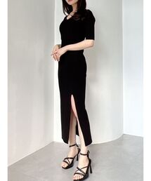 RESEXXY | ハートネックタイトニットワンピース(ワンピース)