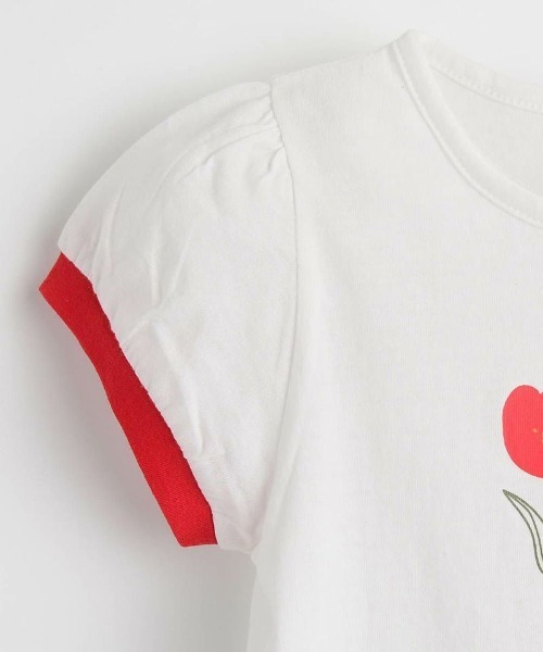 moimoln（モイモルン）の「【セットアップ】チューリップトップス＆パンツ（Tシャツ/カットソー・キッズ・レッド/パープル・100cm/130cm/110cm/120cm/90cm）」の5枚目の写真