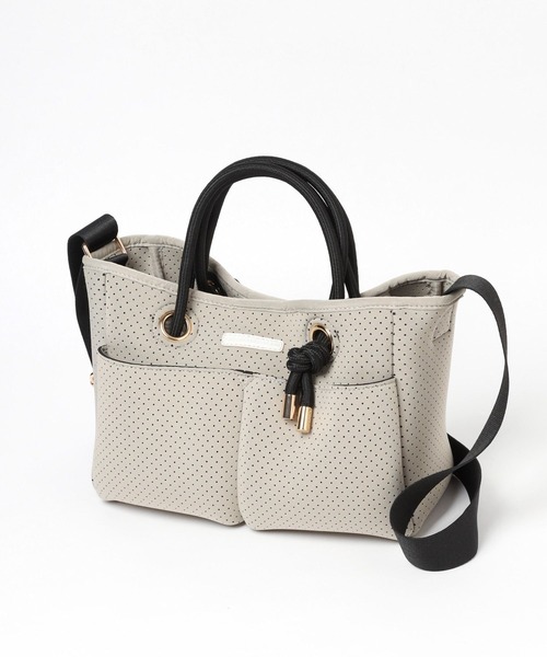 BARNYARDSTORM（バンヤードストーム）の「パンチングトートＭ（トートバッグ・レディース・ライトベージュ/グレー/ブラック・FREE）」の13枚目の写真