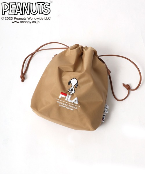 PEANUTS(ピーナッツ)の「FILA×PEANUTSコラボ スヌーピー巾着ショルダーバッグ/ミニショルダー(ショルダーバッグ・レディース・ベージュ/グリーン/ブラック・FREE)」の15枚目の写真
