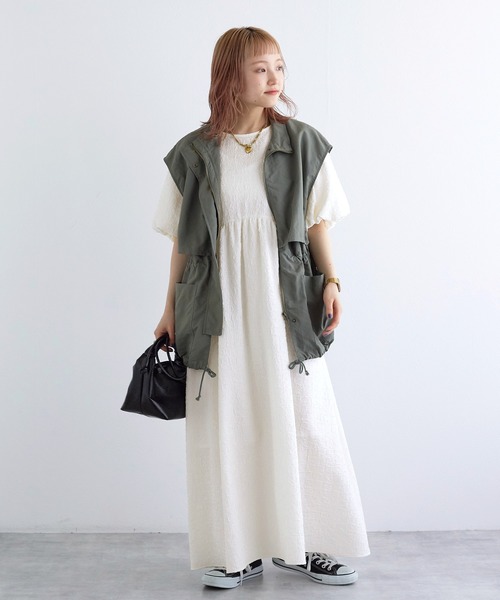 w closet(ダブルクローゼット)の「バックオープンワンピース(ワンピース・レディース・ライトグリーン/アイボリー/ブラック・FREE)」の16枚目の写真
