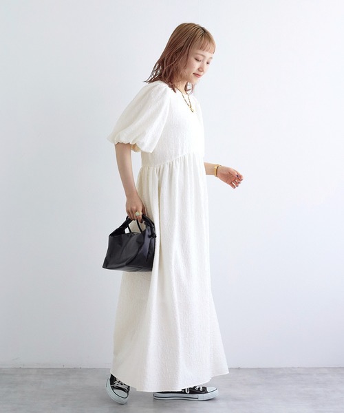 w closet(ダブルクローゼット)の「バックオープンワンピース(ワンピース・レディース・ライトグリーン/アイボリー/ブラック・FREE)」の20枚目の写真