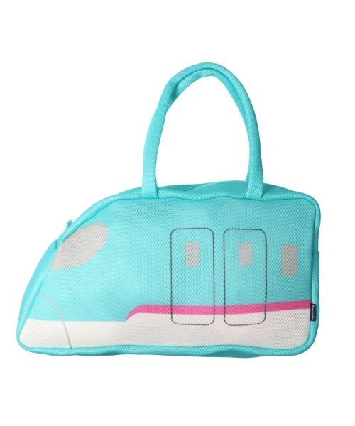 Kids Foret（キッズフォーレ）の「ＪＲ新幹線電車エアメッシュプールバッグ（トートバッグ・キッズ・グリーン/グレー/イエロー/レッド・FREE）」の2枚目の写真