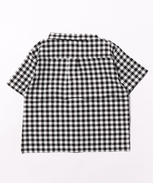 petit main（プティマイン）の「柄開衿シャツ（シャツ/ブラウス・キッズ・ブラック/ブルー・120cm/90cm/80ｃｍ/110cm/130cm/100cm）」の3枚目の写真