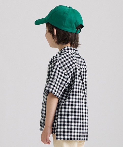 petit main（プティマイン）の「柄開衿シャツ（シャツ/ブラウス・キッズ・ブラック/ブルー・120cm/90cm/80ｃｍ/110cm/130cm/100cm）」の7枚目の写真