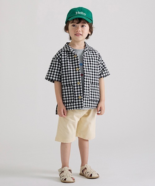 petit main（プティマイン）の「柄開衿シャツ（シャツ/ブラウス・キッズ・ブラック/ブルー・120cm/90cm/80ｃｍ/110cm/130cm/100cm）」の8枚目の写真