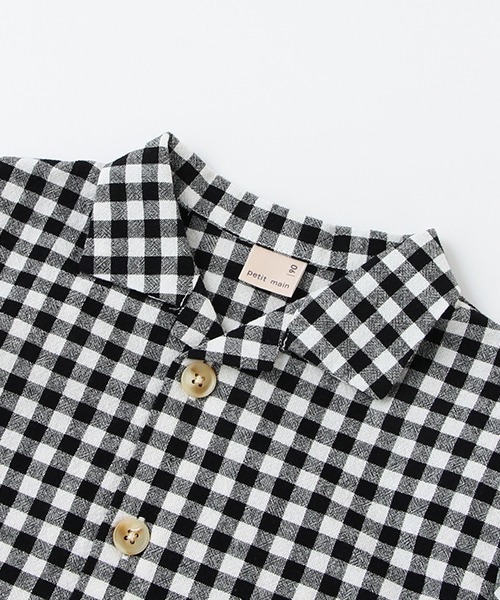 petit main（プティマイン）の「柄開衿シャツ（シャツ/ブラウス・キッズ・ブラック/ブルー・120cm/90cm/80ｃｍ/110cm/130cm/100cm）」の12枚目の写真