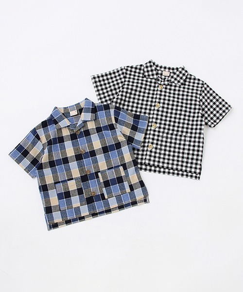 petit main（プティマイン）の「柄開衿シャツ（シャツ/ブラウス・キッズ・ブラック/ブルー・120cm/90cm/80ｃｍ/110cm/130cm/100cm）」の17枚目の写真