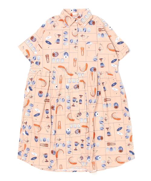 sandy（サンディー）の「sandy/プリントレギュラーカラーシャツワンピース（ワンピース・レディース・ブルー/グリーン/ベージュ・FREE）」の2枚目の写真