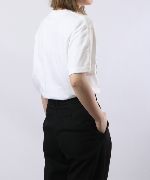 波達(NAMITATSU)(ナミタツ)の「波達(NAMITATSU) 5.6oz ヘビーウェイト プリント 半袖Tシャツ(Tシャツ/カットソー・メンズ・ブラック/ホワイト・LL/M/L)」の8枚目の写真